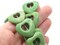 18 25mm Green Dyed Synthetic Turquoise Stone Puffed Love Heart Beads bF3